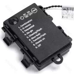 Lampki choinkowe sznur LED na 3 baterie AA 200LED 5m Multikolor